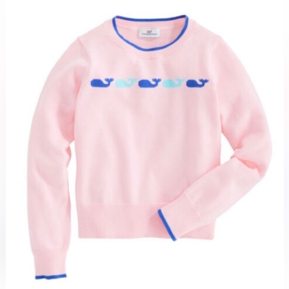 Vineyard Vines Pink Sweater with Whale Design
